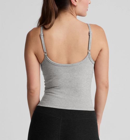 Women's lower back sleeveless sports top with adjustable straps lightweight curvy tank top