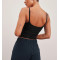 Women's lower back sleeveless sports top with adjustable straps lightweight curvy tank top