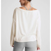 Women's long sleeve relaxed fit pullover t shirts brushed off shoulder tees