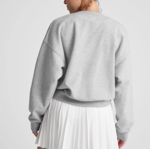 Women's crew neck relaxed fit cotton fleece sweatshirts
