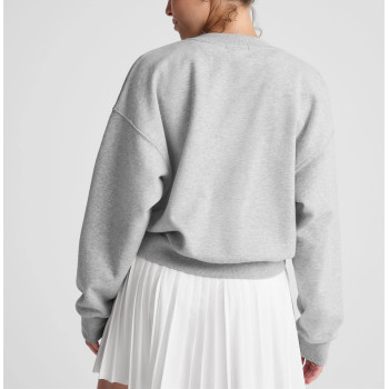 Women's crew neck relaxed fit cotton fleece sweatshirts