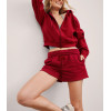 Women's relaxed fit cotton fleece zip up crop hoodies comfortable drop shoulder sweatshirts