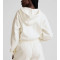 Women's relaxed fit cotton fleece zip up crop hoodies comfortable drop shoulder sweatshirts
