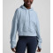 Women's long sleeve hooded crop sweatshirts with kangaroo pockets cotton fleece oversized hoodies