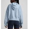 Women's long sleeve hooded crop sweatshirts with kangaroo pockets cotton fleece oversized hoodies