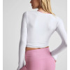 Lightweight long sleeve v neck wrap top 4 ways stretchy barre top