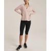 Women's light weight training hoodie with side slit relaxed fit moisture wicking long sleeve top