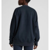 Women's crew neck oversized hip length sweatshirts drop shoulder cotton fleece pullovers