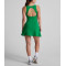 Women's sleeveless hollow back padded sports dress athleisure scoop neck fitted tennis clothing