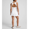 Women's sleeveless hollow back padded sports dress athleisure scoop neck fitted tennis clothing