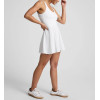 Women's sleeveless hollow back padded sports dress athleisure scoop neck fitted tennis clothing