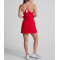 Color block A line back cross sports dress with side slit athleisure flattering tennis clothing