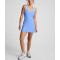 Color block A line back cross sports dress with side slit athleisure flattering tennis clothing