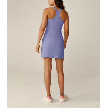 Women's high neck back racerback sports dress with paddings slim fit athletic tennis dress