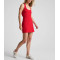 Women's basic style halter neck open back tennis dress flattering athletic dress