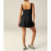 Women's square neck side slit tennis dress with built in shorts athletic fit tennis clothing