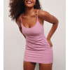 Women's scoop neck one piece sports dress with built in shorts adjustable strap mini length tennis clothing