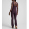 Women's wide strap square neck bootcut jumpsuits with removable padding