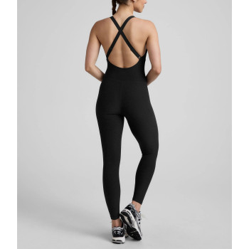 Classic back cross strap butt lifting jumpsuits high stretchy flattering sporty bodysuits
