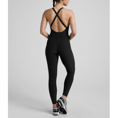 Classic back cross strap butt lifting jumpsuits high stretchy flattering sporty bodysuits