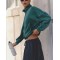 Womens V Neck Oversized Sweatshirts Casual Drop Shoulder Long Sleeve Pullover Tops