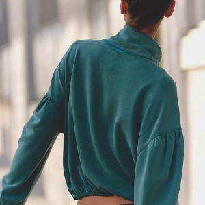 Womens V Neck Oversized Sweatshirts Casual Drop Shoulder Long Sleeve Pullover Tops