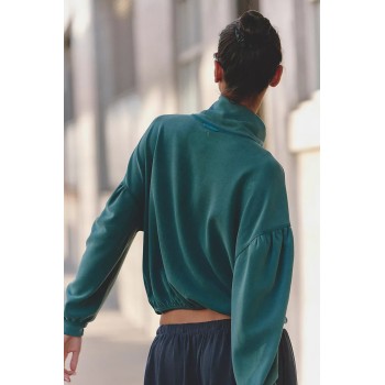 Womens V Neck Oversized Sweatshirts Casual Drop Shoulder Long Sleeve Pullover Tops