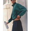 Womens V Neck Oversized Sweatshirts Casual Drop Shoulder Long Sleeve Pullover Tops