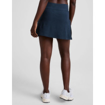 High waist piped A line sports skirts for women with built in shorts