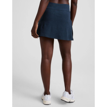 High waist piped A line sports skirts for women with built in shorts