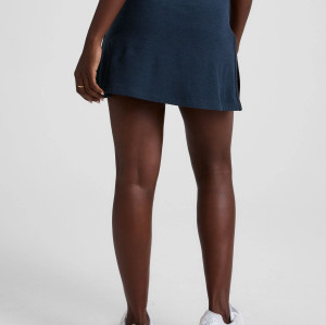 High waist piped A line sports skirts for women with built in shorts