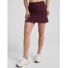 High waist piped A line sports skirts for women with built in shorts