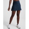 High waist piped A line sports skirts for women with built in shorts