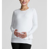 Women's crew neck long sleeve maternity t shirts breathable pregnant tees for women
