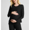 Women's crew neck long sleeve maternity t shirts breathable pregnant tees for women