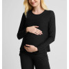 Women's crew neck long sleeve maternity t shirts breathable pregnant tees for women