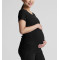 Short sleeve cinched pregnant tee for women slim fit maternity top