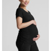 Short sleeve cinched pregnant tee for women slim fit maternity top
