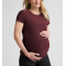 Short sleeve cinched pregnant tee for women slim fit maternity top