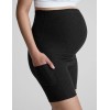 High waist maternity biker shorts with side pockets