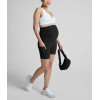 High waist maternity biker shorts with side pockets