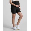 High waist maternity biker shorts with side pockets