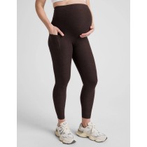 High waist buttery soft maternity leggings with side pockets custom logo pregnant full length tights
