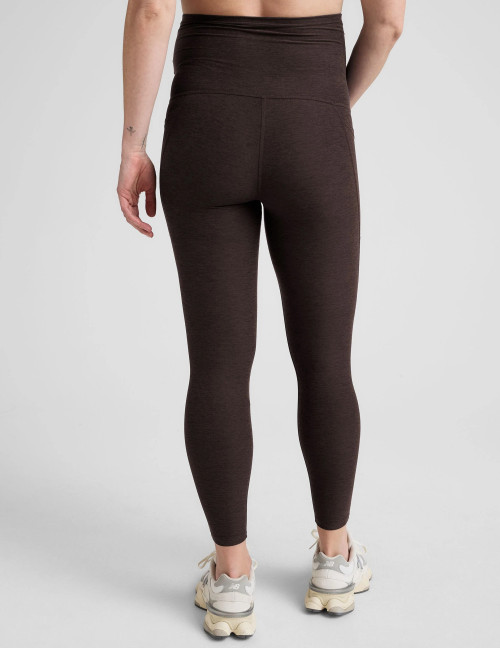 High waist buttery soft maternity leggings with side pockets custom logo pregnant full length tights
