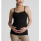 Scoop neck maternity tank with racerback side ruched super stretchy pregnant top
