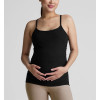 Scoop neck maternity tank with racerback side ruched super stretchy pregnant top