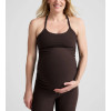 Scoop neck maternity tank with racerback side ruched super stretchy pregnant top
