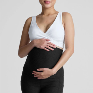 Women's V neck nursing bra with adjustable straps