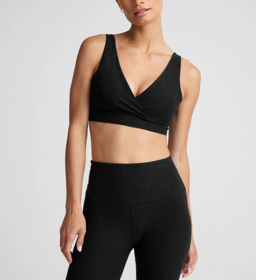 Women's V neck nursing bra with adjustable straps