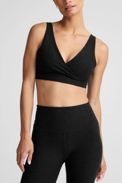 Women's V neck nursing bra with adjustable straps